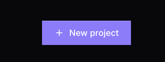 The New project button, and the project card once it is ready.